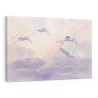 Obraz na płótnie 120x80 - Ruchoma cisza widzenia - akwarela, subtelene