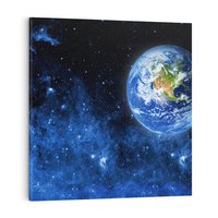 Obraz na płótnie 50x50 - Magia kosmicznej nocy - gwiazdy, kosmos