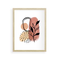 Plakat w ramie 40x50 - Migotliwe Harmonie - abstrakcja, sztuka nowoczesna - rama drewno