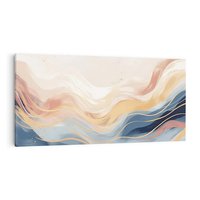 Obraz na płótnie 100x50 - Ukojenie Współczesności - abstrakcyjne fale, gładkie linie