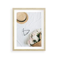 Plakat w ramie 40x50 - Urok Kobiecej Fotografii - kompozycja kobieca, fotografia - rama drewno