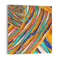 Obraz na płótnie 40x40 - Eksplozja Abstrakcyjnych Barw - abstrakcja