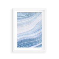 Plakat w ramie 40x50 - Abstrakcyjna akwarela - abstrakcja, akwarela - rama biała