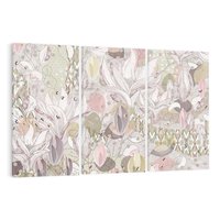 Obraz na płótnie 120x80 - Pejzaże zatajonej duszy - połączenie tekstur, roślinne motywy