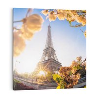 Obraz na płótnie 40x40 - Ikona Paryża - Wieża, Eiffla