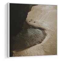 Obraz w ramie 50x50 - Relaksujący Raj - plaża, morze - rama biała