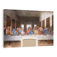 Obraz na płótnie 100x70 - "Ostatnia Wieczerza" (1495-1498) Leonardo da Vinci - Reprodukcja - reprodukcja, obraz na płótnie