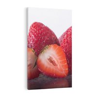 Obraz na płótnie 80x120 - Truskawki Słodki Raj - truskawki, owoce