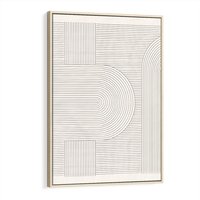 Obraz w ramie 80x120 - Geometryczna Elegancja Mid Century - mid century, minimalizm - rama drewno