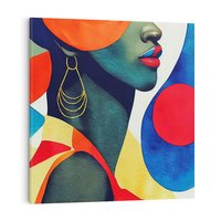 Obraz na płótnie 50x50 - Kolory Kobiety - mural, abstrakcja