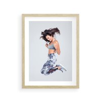 Plakat w ramie 50x70 - Sportowy Ducha: Energia i Siła - fitness, sport - rama drewno