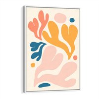 Obraz w ramie 80x120 - Granice Inspiracji - abstrakcyjne dziwne formy, nowoczesny plakat - rama biała