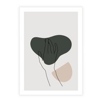 Plakat bez ramy 50x70 - Bezczasowe Echo - szkic jedną linią, one line