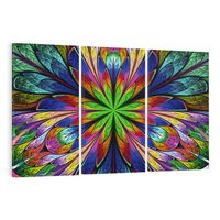 Obraz na płótnie 120x80 - Witrażowa magia na płótnie - witraż, sztuka