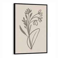 Obraz w ramie 70x100 - Kwiatowe Spektrum - nowoczesny plakat, subtelna sztuka - rama czarna