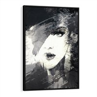 Obraz w ramie 70x100 - Abstrakcyjna wizja kobiety - abstrakcja, kobieta - rama czarna