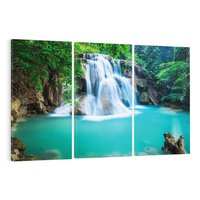 Obraz na płótnie 120x80 - Tajlandia: wodospad w zielonym lesie - Tajlandia, wodospad