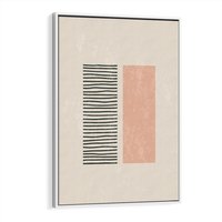 Obraz w ramie 80x120 - Przenikająca Kreatywność - nowoczesna sztuka, minimalizm - rama biała