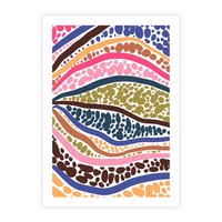 Plakat bez ramy 21x30 - Wibracje Plam - kolorowe wzory, tęczowe żywe kolory