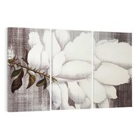 Obraz na płótnie 120x80 - Tekstura Kwiatu - białe kwiaty, duży kwiat