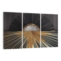Obraz na płótnie 120x80 - Metaliczne Boho Abstrakcje - boho, słońce