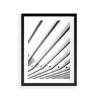 Plakat w ramie 40x50 - Czarno-Biała Fotografia Architektury - nowoczesna architektura, bialo czarny - rama czarna
