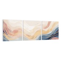 Obraz na płótnie 120x40 - Ukojenie Współczesności - abstrakcyjne fale, gładkie linie