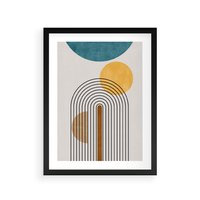 Plakat w ramie 40x50 - Wewnętrzne Labirynty Form - styl mid century, nowoczesna sztuka - rama czarna