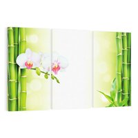Obraz na płótnie 120x80 - Orchidea, Bambus i Relaks w SPA - orchidea, kwiat