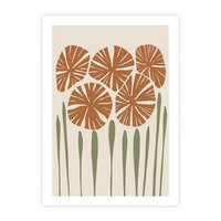 Plakat bez ramy 50x70 - Akwarelowe Echa Przyrody - kwiaty, nowoczesny plakat