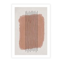 Plakat bez ramy 30x40 - Rozmyte Widzenia - abstrakcyjna akwarelowa plama, nieregularne kreski