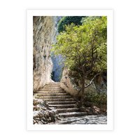 Plakat bez ramy 21x30 - Krok po kroku do celu - schody, perspektywa