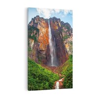 Obraz na płótnie 50x70 - Górska siła wodospadów - wodospad, góra