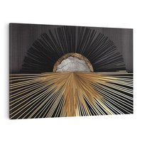 Obraz na płótnie 120x80 - Metaliczne Boho Abstrakcje - boho, słońce