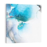 Obraz na płótnie 70x70 - Marmur złotą akwarelą - marmur, akwarela