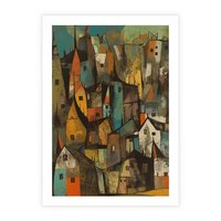 Plakat bez ramy 30x40 - Przenikające Wizje - abstrakcyjny obraz, sztuka abstrakcji