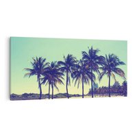 Obraz na płótnie 140x70 - Idylliczna Plaża z Palmami - palmy, plaża