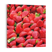 Obraz na płótnie 60x60 - Truskawki Czerwone Kropki Uczuć - truskawki, owoce