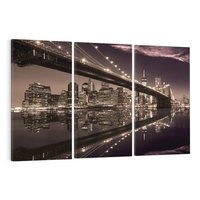 Obraz na płótnie 120x80 - ikona Nowego Jorku - most, Nowy Jork