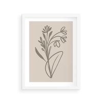 Plakat w ramie 30x40 - Kwiatowe Spektrum - nowoczesny plakat, subtelna sztuka - rama biała