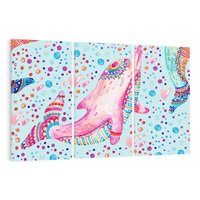 Obraz na płótnie 120x80 - Lekkość W Ruchu - delfin, akwarela