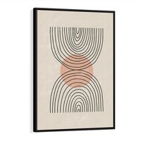 Obraz w ramie 70x100 - Nowy Rytuał - abstrakcyjna sztuka, boho kształty - rama czarna