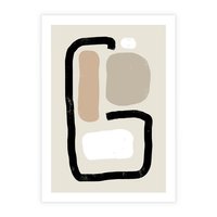 Plakat bez ramy 30x40 - Kształtne Formy - geometryczne nieregularne kształty, nowoczesna kompozycja