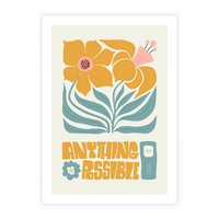 Plakat bez ramy 21x30 - Kolorowa Harmonia - sztuka nowoczesna, pastelowe kwiaty