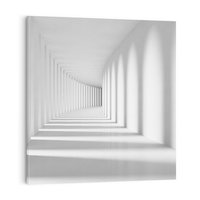Obraz na płótnie 50x50 - Abstrakcyjny tunel: Podróż w inną przestrzeń - 3D, abstrakcja