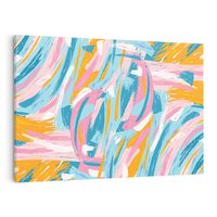 Obraz na płótnie 120x80 - Refleksje w krainie abstrakcji - abstrakcja, energiczne pociągnięcia pędzla