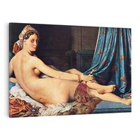 Obraz na płótnie 70x50 - "Grande Odalisque" (1814) Jean Auguste Dominique Ingres - Reprodukcja - reprodukcja, obraz na płótnie