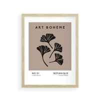 Plakat w ramie 50x70 - Botaniczne wymysły - sztuka boho, plakat - rama drewno