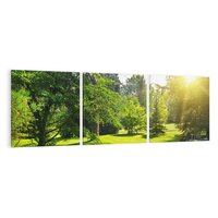 Obraz na płótnie 120x40 - Ogród: urok drzew i roślinności - ogród, drzewa