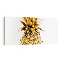 Obraz na płótnie 140x70 - Ekskluzywny Akcent - złoty, ananas